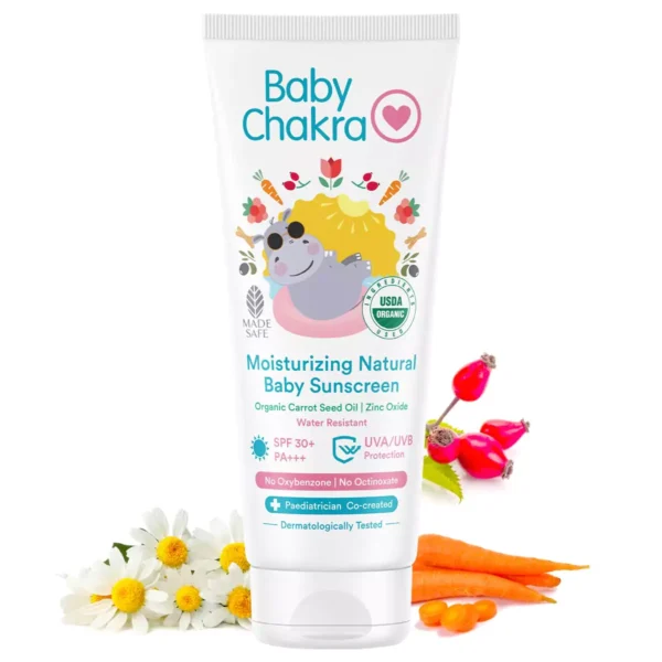 Top 10 Recommendations for Selecting the Best Sunscreen for Kids in India 9 Best Sunscreen for Kids in India : Baby Chakra Baby Sunscreen