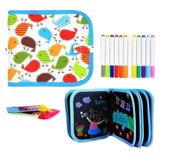 Top 10 Activities for Traveling with Toddler and Young Kids on long flight 11 Activities for Traveling with Toddler on long flight : MANOGYAM Kids Erasable Doodle Book