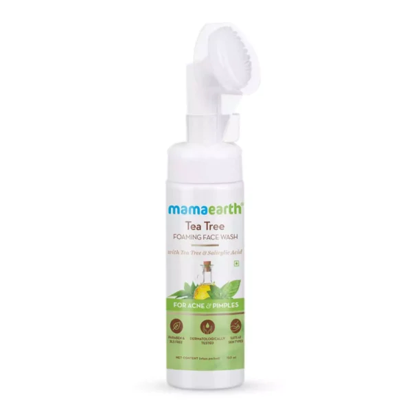 Best Salicylic Acid Face Wash : Mamaearth Tea Tree Foaming Face Wash