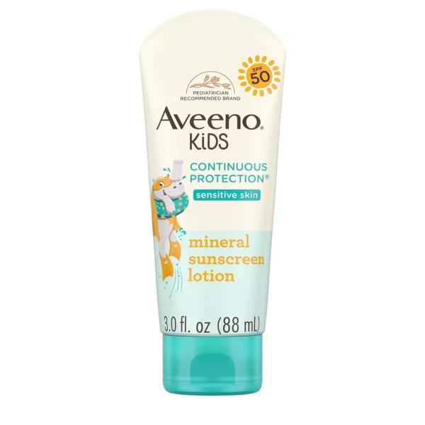 Best Sunscreen for Kids in India : Aveeno Kids Sunscreen Lotion