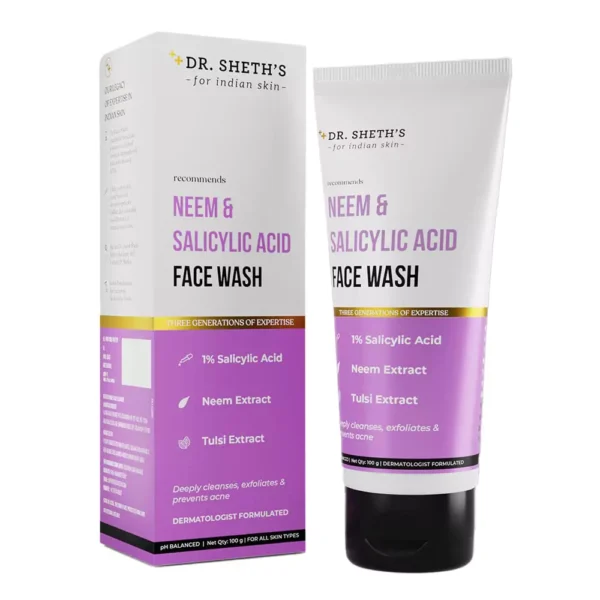 Best Salicylic Acid Face Wash : Dr. Sheth's Neem & Salicylic Acid Face Wash