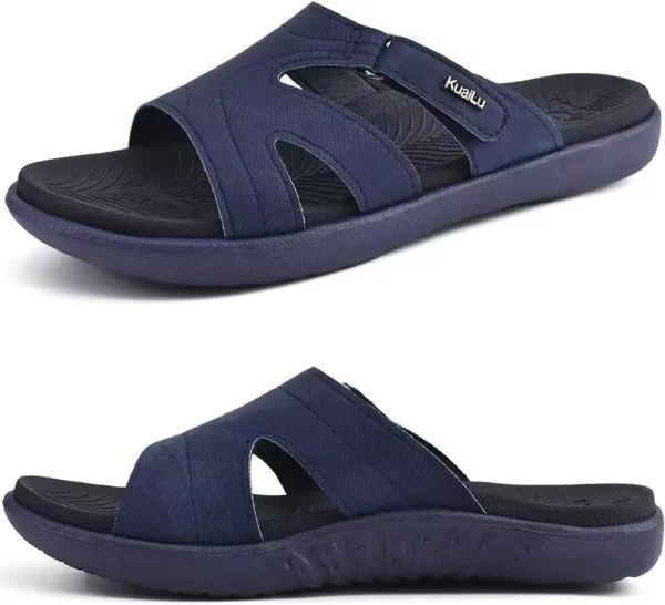 KuaiLu Womens Orthotic Slides Sandals :Women Footwear for Heel Pain with Arch Support