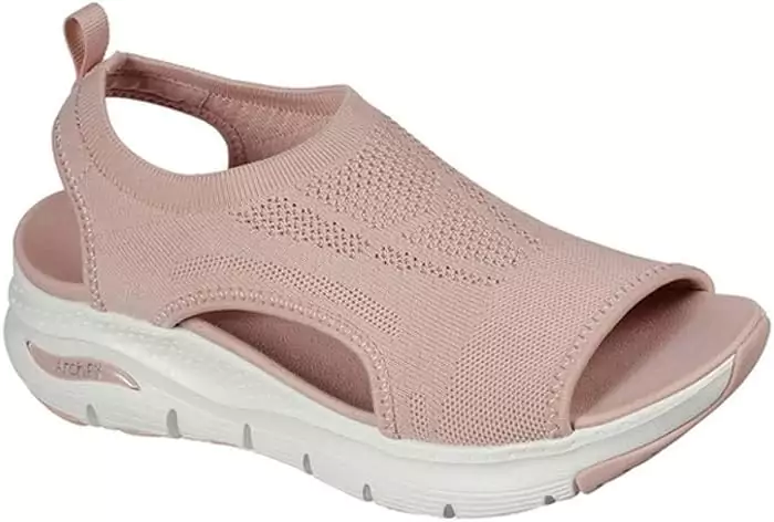 Best 10 Women's Footwear for Heel Pain with Arch Support 4 Skechers Women's Arch FIT-Catchy Wave : Women Footwear for Heel Pain with Arch Support