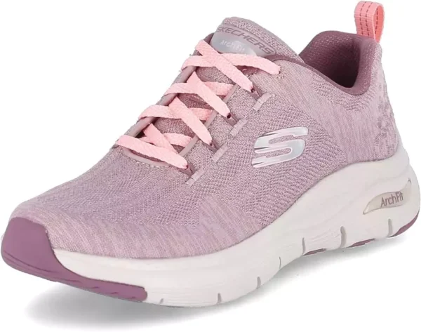 Skechers Women's Arch Fit Keep It Up Sneaker : Women Footwear for Heel Pain with Arch Support
