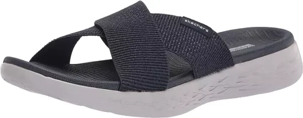 Best 10 Women's Footwear for Heel Pain with Arch Support 11 Skechers Women's On-The-go Slide Sandal : Women Footwear for Heel Pain with Arch Support
